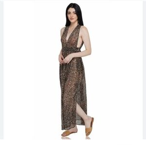 America and Beyond, Size Small, Cheetah Print Suite Cover Up.